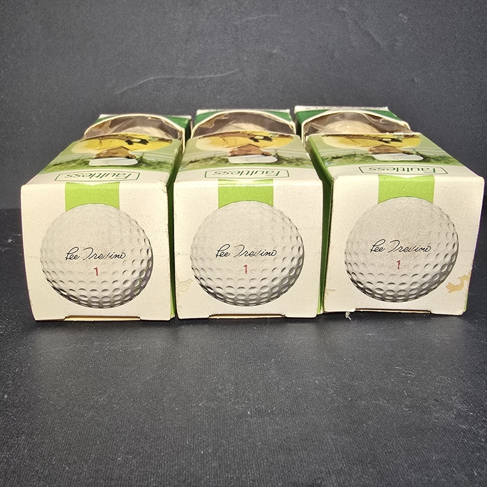 Vintage Faultless Lee Trevino Golf Balls 3 Sleeves New In Box USA Collectible - Picture 5 of 7